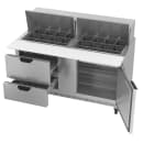 Beverage-Air SPED60HC-24M-2 60" Hydrocarbon Series Mega Top Sandwich/Salad Prep Table w/ Refrigerated Base, 115v thumbnail 2