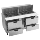 Beverage-Air SPED60HC-24M-4 60" Hydrocarbon Series Mega Top Sandwich/Salad Prep Table w/ Refrigerated Base, 115v thumbnail 4