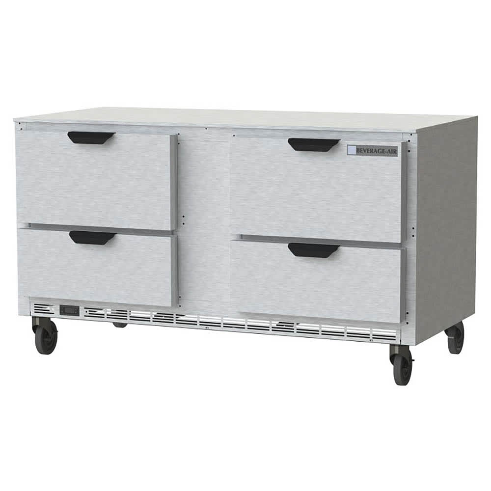 Beverage-Air UCFD60AHC-4 60" W Undercounter Freezer w/ (2) Section & (4) Drawers, 115v