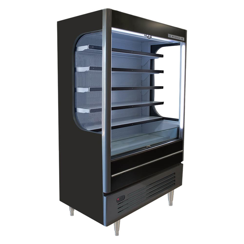 Beverage-Air VMHC-18-1-B 52" Vertical Open Air Cooler w/ (6) Levels - Black, 115v