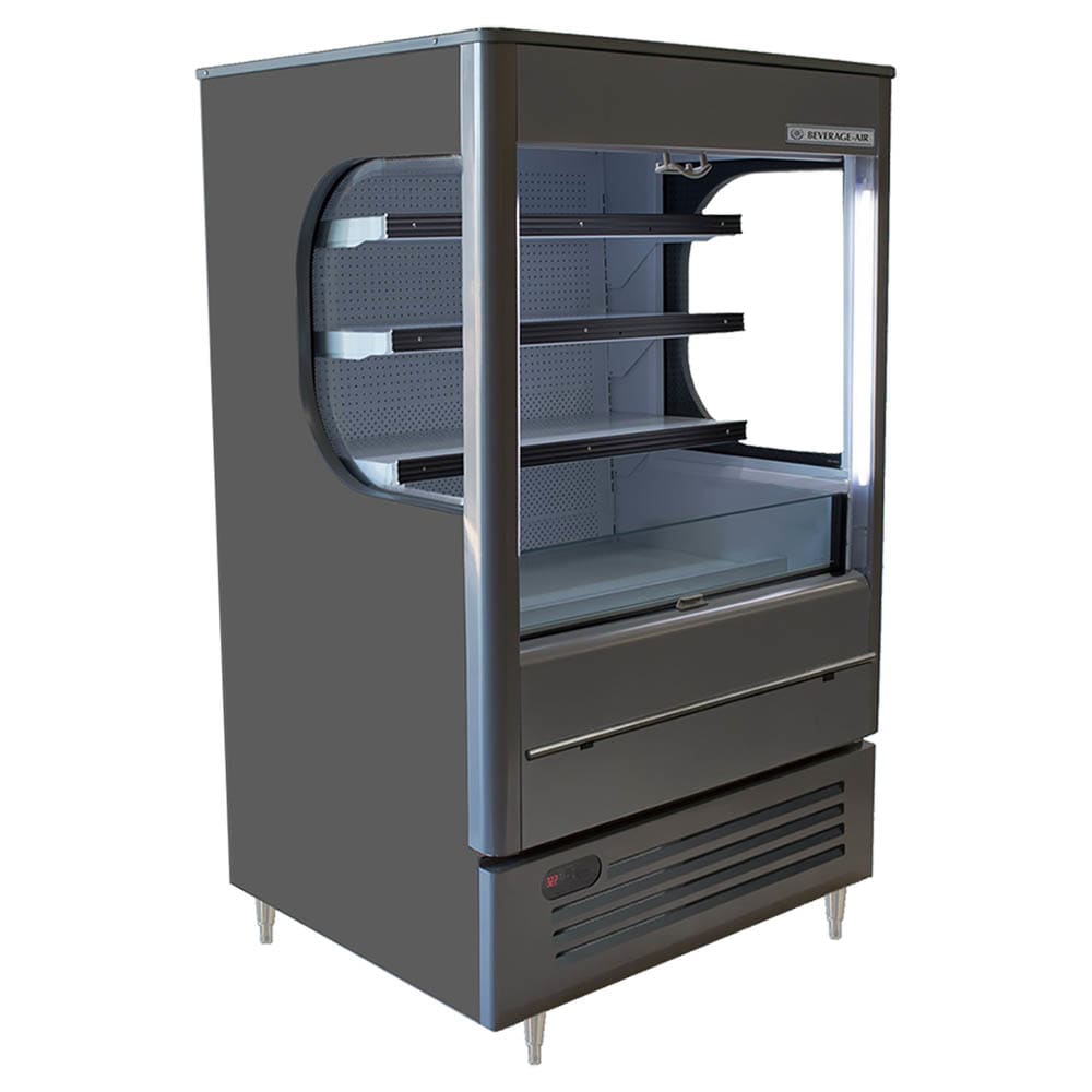 Beverage-Air VMHC7-1-G 35 1/2" Vertical Open Air Cooler w/ (4) Levels - Gray, 115v