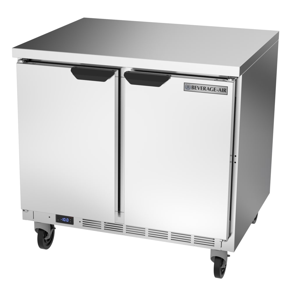 Beverage-Air WTF36AHC-FLT 36" W Worktop Freezer w/ (2) Section & (2) Doors, 115v