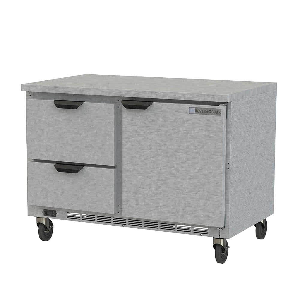 Beverage-Air WTFD48AHC-2-FLT 48" W Worktop Freezer w/ (2) Section & (2) Drawers & (1) Door, 115v