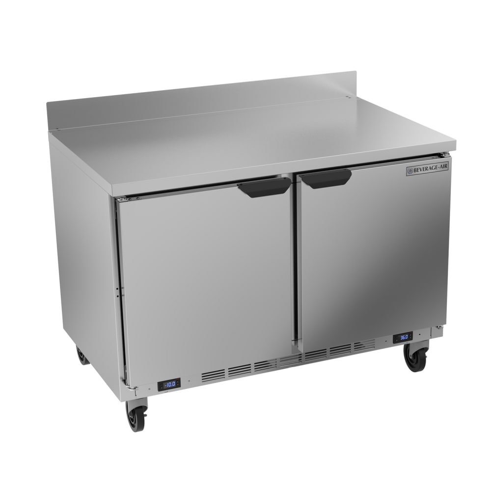 Beverage-Air WTFR48AHC 48" Worktop Refrigerator Freezer w/ (2) Sections & (2) Doors, 115v