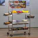 Lakeside 172619 3 tier Grab n' Go Breakfast Cart - 42 1/2"L x 22 1/4"W, Stainless Steel thumbnail 2
