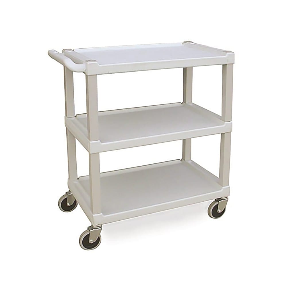Lakeside 2000 Utility Cart w/ (3) 16 x 24-in Shelves, 300-lb Capacity, Beige