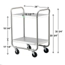 Lakeside 210 2 Level Stainless Utility Cart w/ 500 lb Capacity, Flat Ledges thumbnail 2