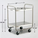Lakeside 221 2 Level Stainless Utility Cart w/ 500 lb Capacity, Flat Ledges thumbnail 2