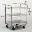 Lakeside 222 3 Level Stainless Utility Cart w/ 500 lb Capacity, Flat Ledges thumbnail 2