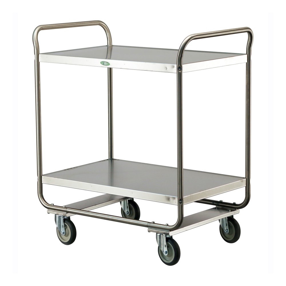 Lakeside 243 2 Level Stainless Utility Cart w/ 500 lb Capacity, Flat Ledges