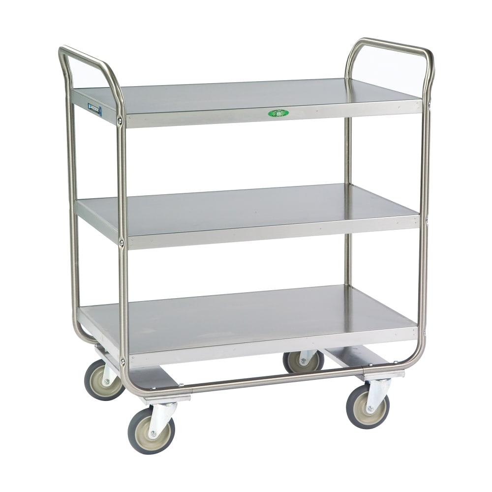 Lakeside 244 3 Level Stainless Utility Cart w/ 500 lb Capacity, Flat Ledges