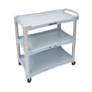 Lakeside 2501 3 Shelf Utility Cart w/ Push Handles, 300 lb Capacity, Grey thumbnail 2