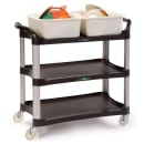 Lakeside 2512 3 Level Polymer Utility Cart w/ 500 lb Capacity, Raised Ledges thumbnail 2