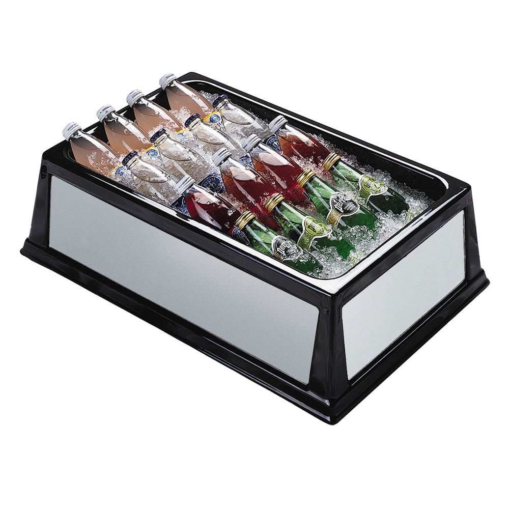 Geneva Rectangular Cooling Tub - 20"L x 12"W x 6"H, Plastic, Silver (297)