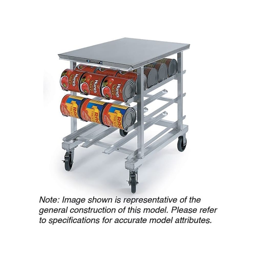 Lakeside 336 35"H Mobile Can Rack w/ (54) #10 or (72) #5 Capacity, Work Top