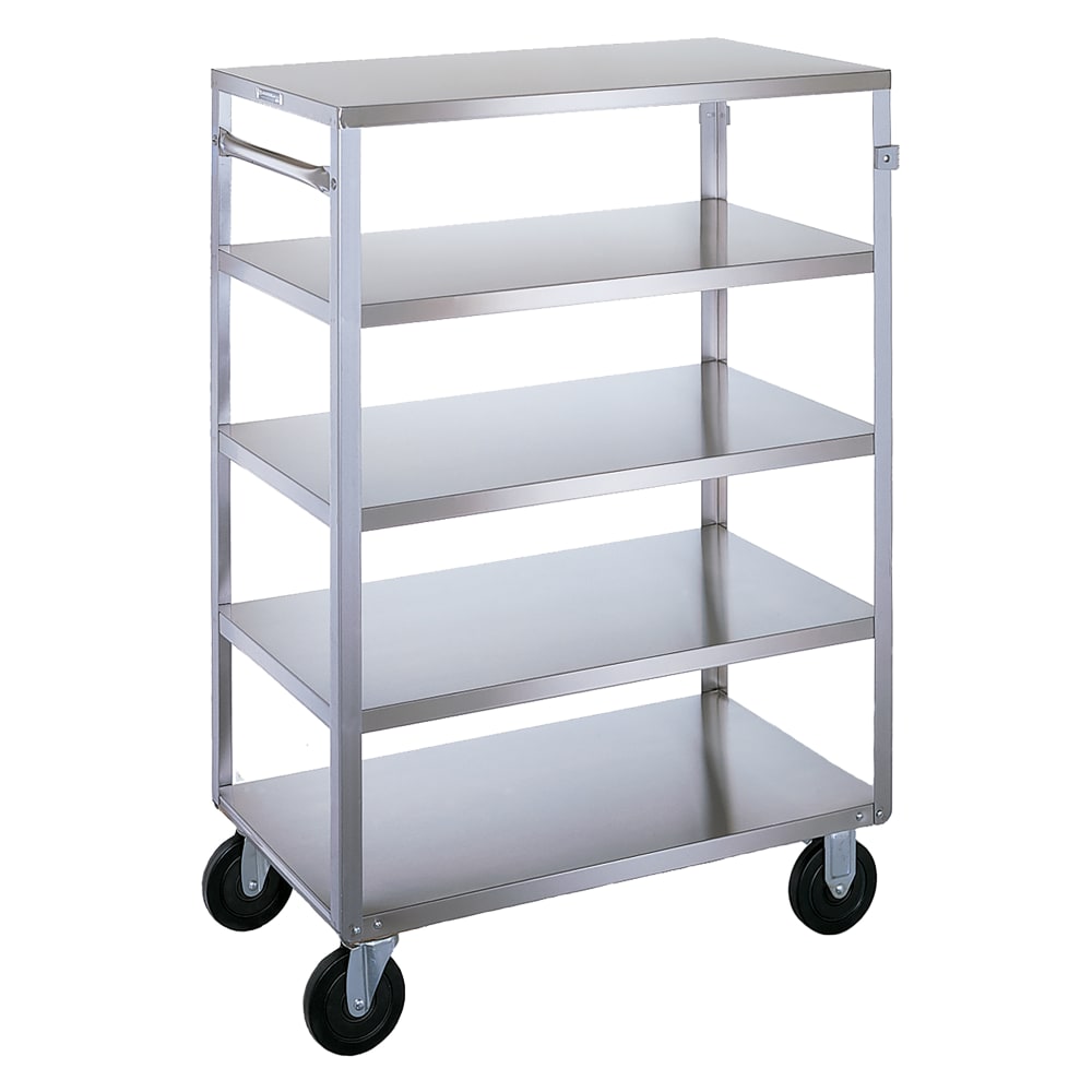 Lakeside 355 5 Level Stainless Utility Cart w/ 500 lb Capacity, Flat Ledges