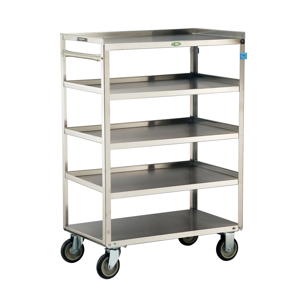 Lakeside 357 5 Level Stainless Utility Cart w/ 500 lb Capacity, Flat Ledges
