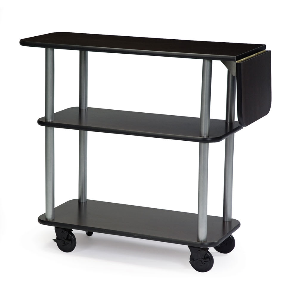 Geneva Rectangular Dessert Cart w/ Multi-Tiered Design - Black (36102)
