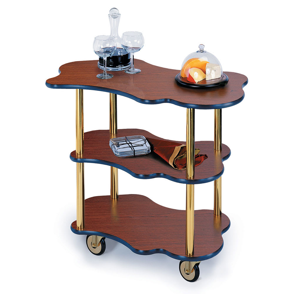 Geneva Oval Dessert Cart w/ Multi-Tiered Design - Mahogany (36400)