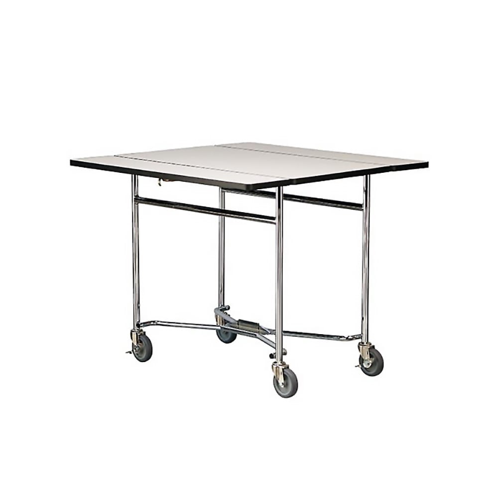 Lakeside 413 36" Square Table Room Service Cart, Beige