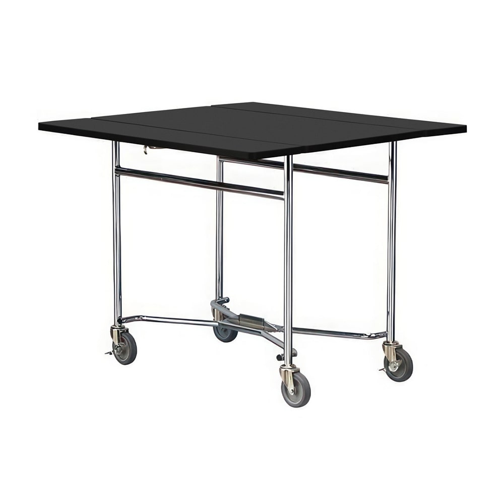 Lakeside 413 36" Square Table Room Service Cart, Black