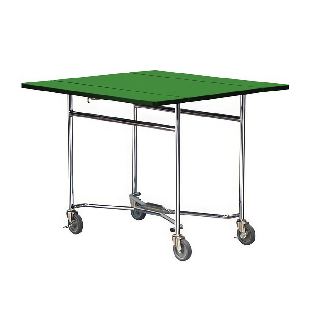 Lakeside 413 36" Square Table Room Service Cart, Green