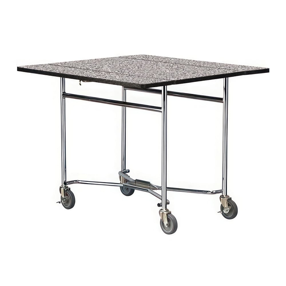 Lakeside 413 36" Square Table Room Service Cart, Gray
