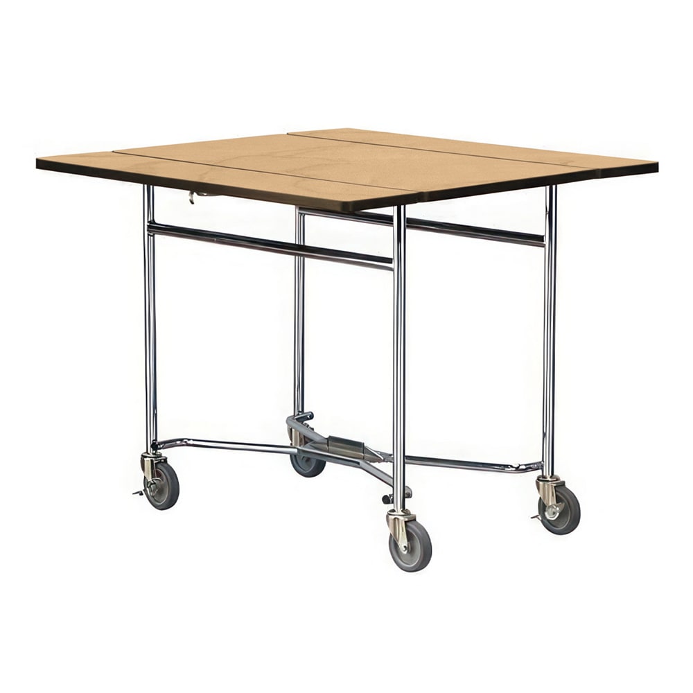 Lakeside 413 36" Square Table Room Service Cart, Hard Rock Maple