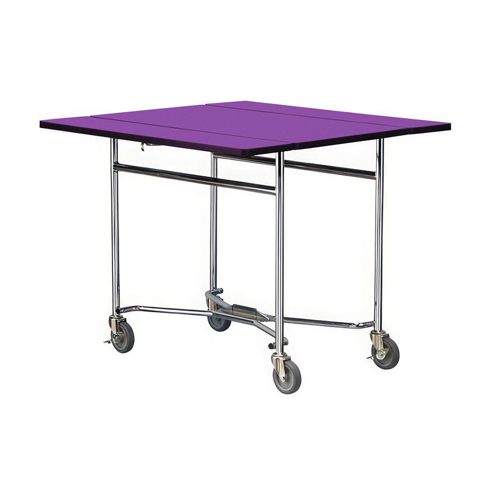 Lakeside 413 36" Square Table Room Service Cart, Purple
