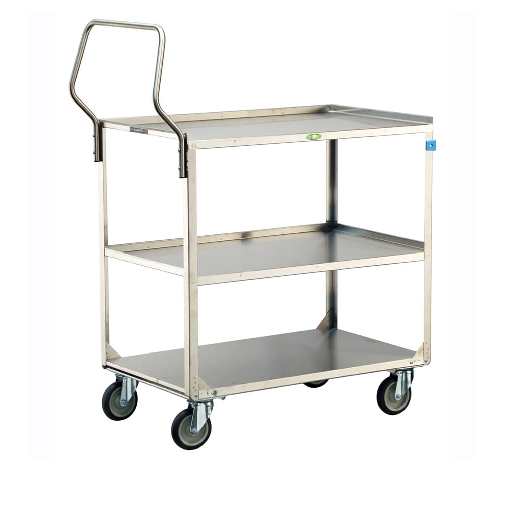 Lakeside 4444 39 1/4" Queen Mary Cart w/ 3 Levels, 500 lb Capacity