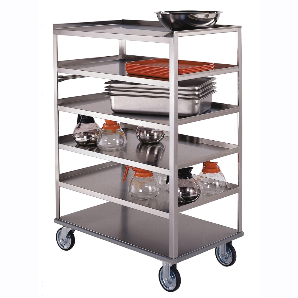 Lakeside 448 Queen Mary Cart - 6 Levels, 500 lb. Capacity, Stainless, Raised Edges