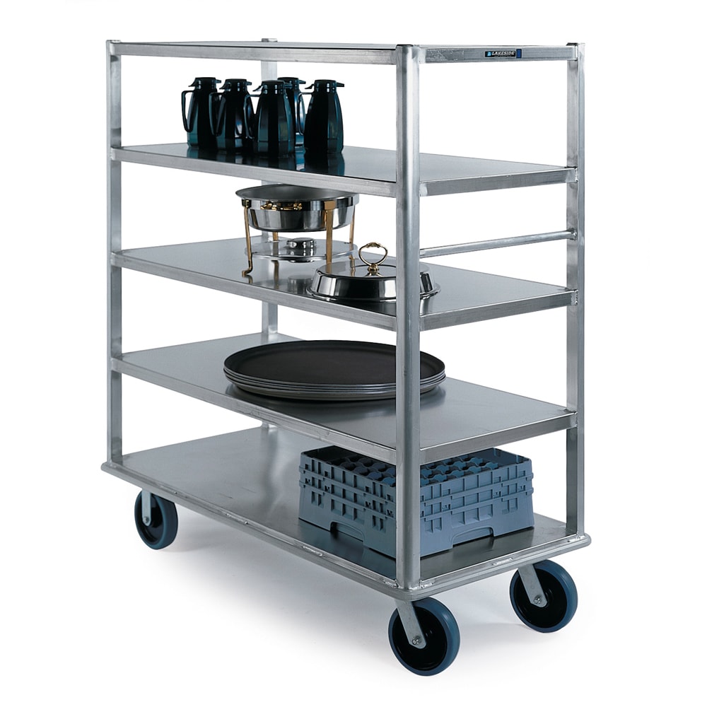 Lakeside 4565 Queen Mary Cart - 4 Levels, 2500 lb. Capacity, Aluminum, Marine Edges