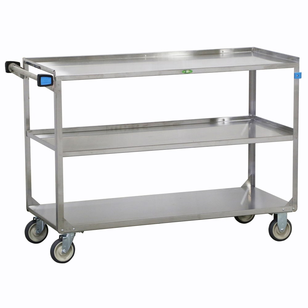 Lakeside 459 2 Level Stainless Utility Cart w/ 500 lb Capacity, Raised Ledges