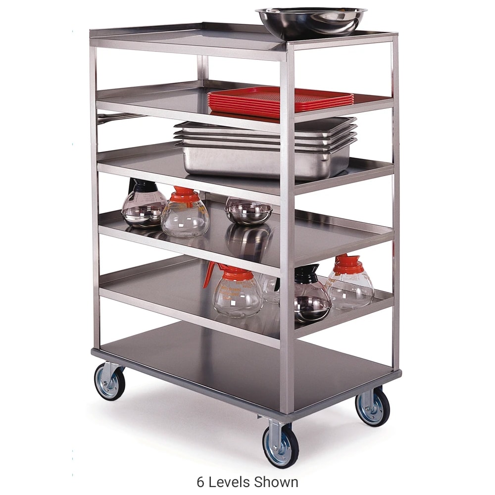 Lakeside 464 Queen Mary Cart - 8 Levels, 500 lb. Capacity, Stainless, Flat Edges