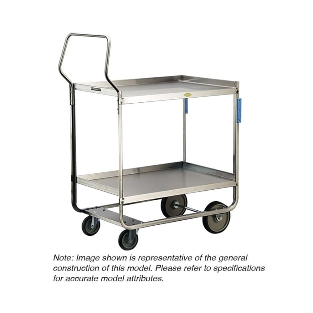 Lakeside 4759 3 Level Stainless Utility Cart w/ 700 lb Capacity, Raised Ledges