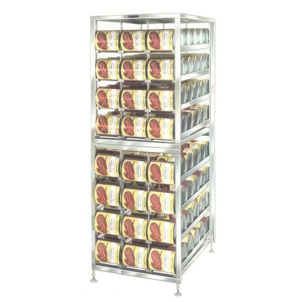 Lakeside 478 74 1/4"H Stationary Can Rack w/ (144) #10 or (192) #5 Capacity, Adjustable Feet