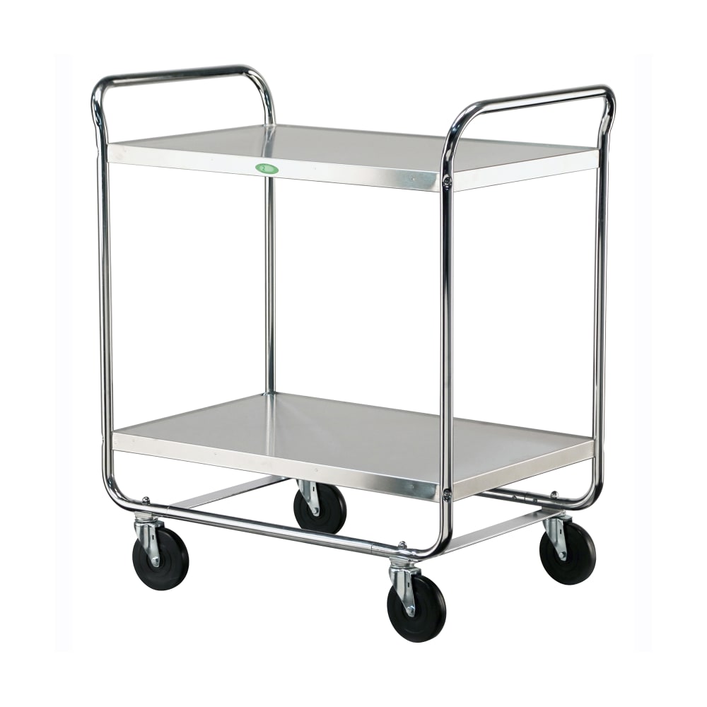 Lakeside 492 2 Level Stainless Utility Cart w/ 500 lb Capacity, Flat Ledges
