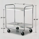 Lakeside 492 2 Level Stainless Utility Cart w/ 500 lb Capacity, Flat Ledges thumbnail 2
