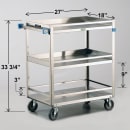 Lakeside 526 3 Level Stainless Utility Cart w/ 500 lb Capacity, Raised Ledges thumbnail 2