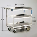 Lakeside 544 3 Level Stainless Utility Cart w/ 700 lb Capacity, Raised Ledges thumbnail 2