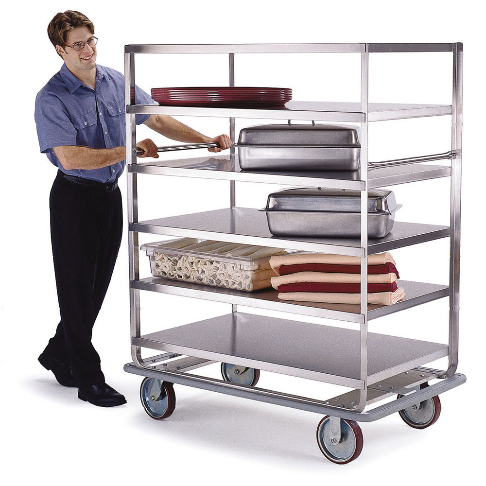 Lakeside 588 Queen Mary Cart - 6 Levels, 1000 lb. Capacity, Stainless, Flat Edges