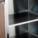 Lakeside 610 27 3/4"L Metal Bus Cart w/ (3) Levels, Shelves, Walnut thumbnail 2