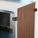 Lakeside 610 27 3/4"L Metal Bus Cart w/ (3) Levels, Shelves, Walnut thumbnail 5