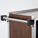 Lakeside 615 27 3/4"L Metal Bus Cart w/ (4) Levels, Shelves, Walnut thumbnail 2