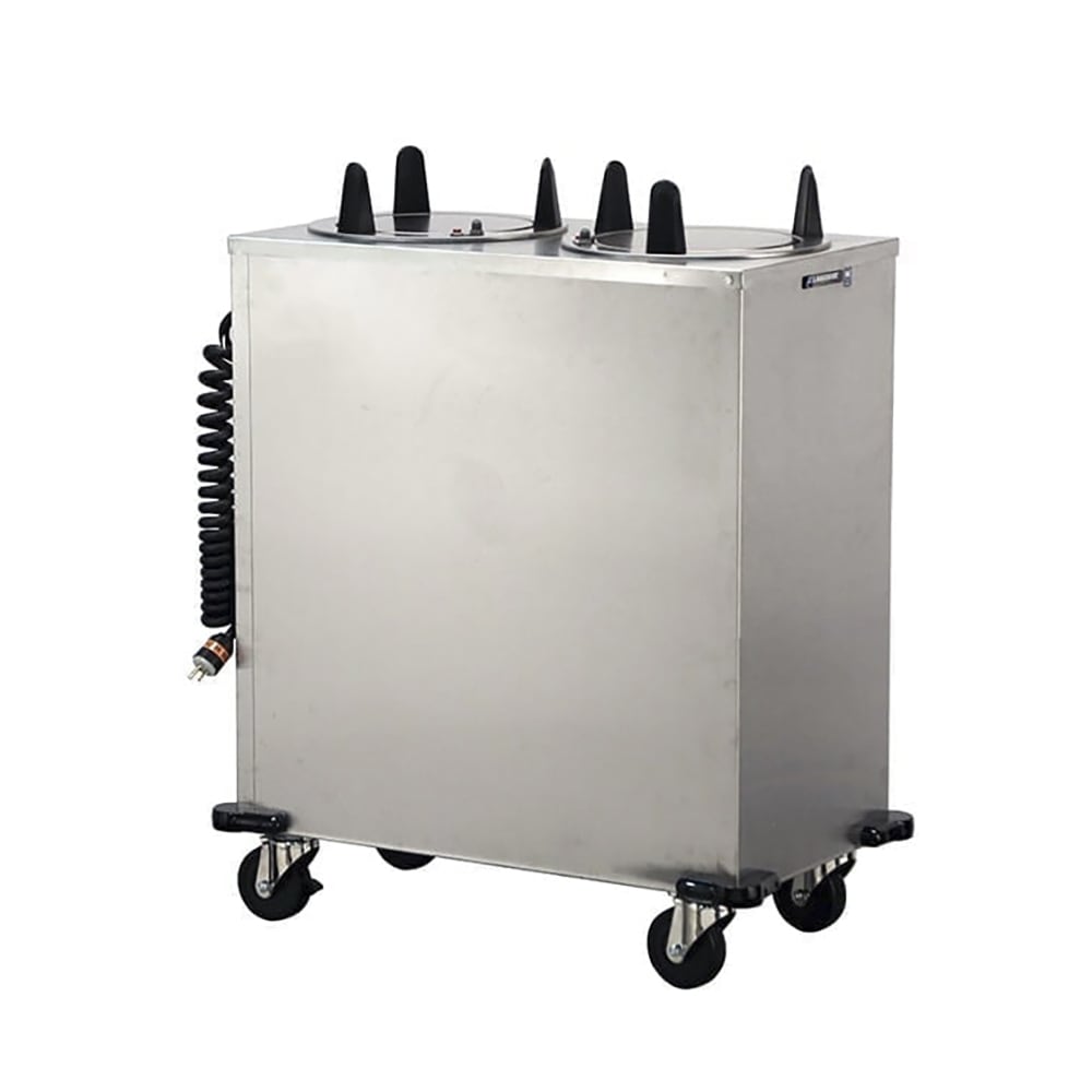 Lakeside 6200 32" Heated Mobile Dish Dispenser w/ (2) Columns - Stainless, 120v