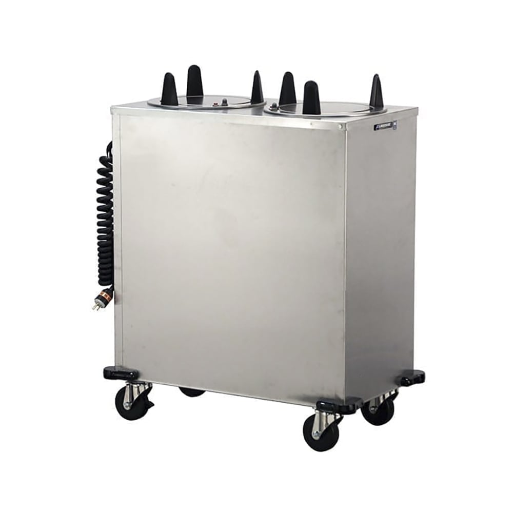 Lakeside 6205 32" Heated Mobile Dish Dispenser w/ (2) Columns - Stainless, 120v