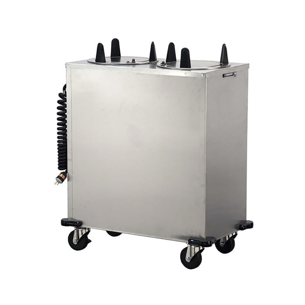 Lakeside 6206 32" Heated Mobile Dish Dispenser w/ (2) Columns - Stainless, 120v