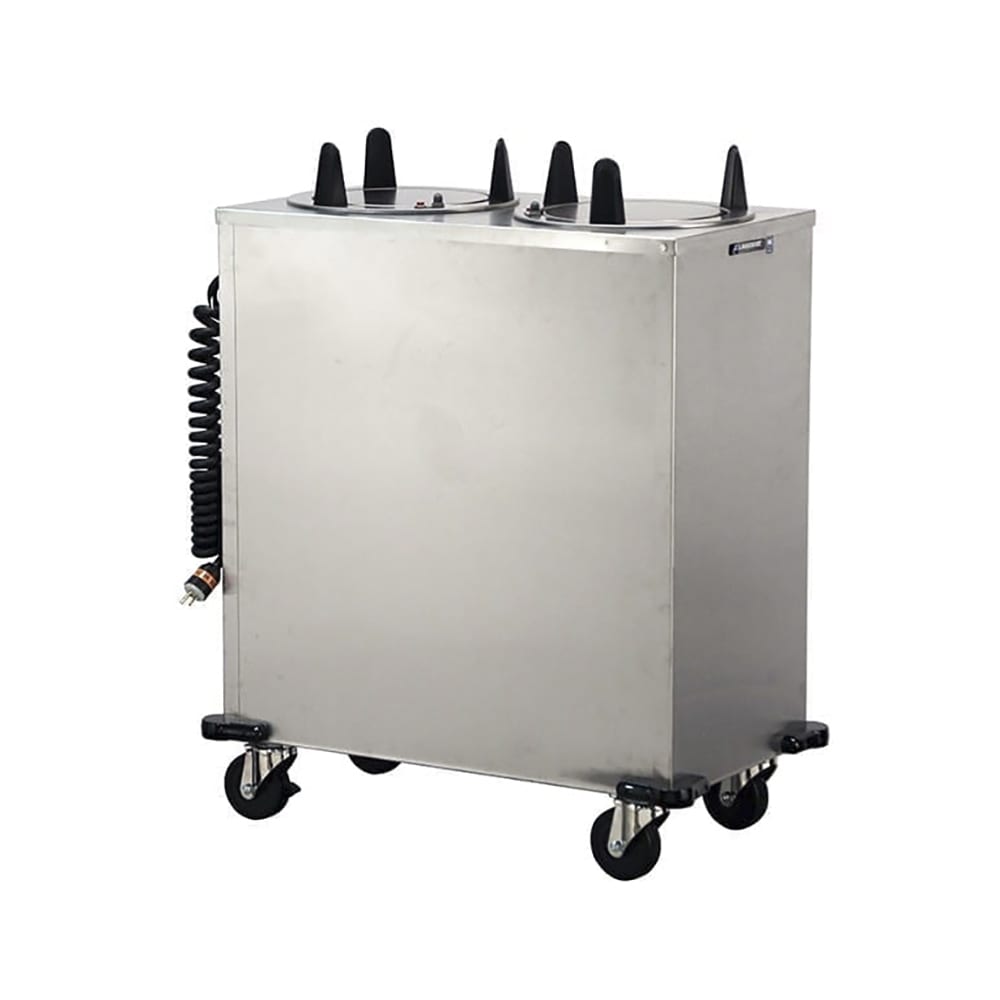 Lakeside 6207 32" Heated Mobile Dish Dispenser w/ (2) Columns - Stainless, 120v