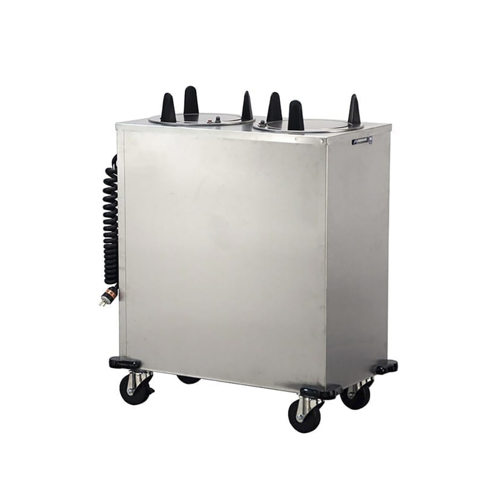 Lakeside 6208 32" Heated Mobile Dish Dispenser w/ (2) Columns - Stainless, 120v