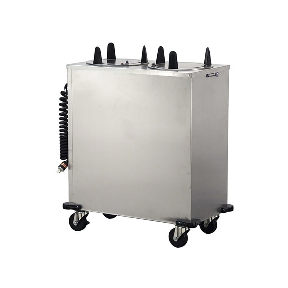 Lakeside 6209 32" Heated Mobile Dish Dispenser w/ (2) Columns - Stainless, 120v